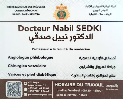 Pr NABIL SEDKI Angiologue phlébologue chirurgien vasculaire